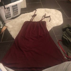 Dark burgundy mini dress
